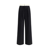 Forte_Forte Black Wool Dress Pants